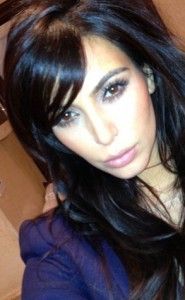 Kim Kardarshian new hair do/instagram