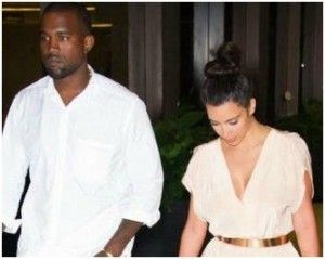 Kim Kardashian and  Kanye West /twitter