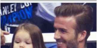 David Beckham with daughter Harper