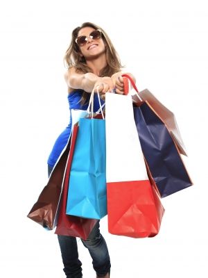 Lady with a shopping bags