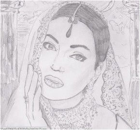 Indian woman sketch/pinterest