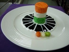 Tri coloured cheese cake