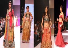 Celebs walk ramp for IIJW (L-R Juhi, Aditi, Sushmita, Mugdha)