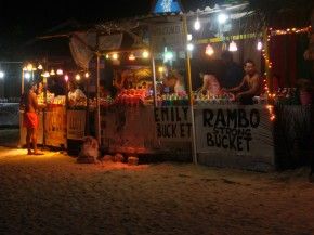 Bucket kiosks at Full Moon Party