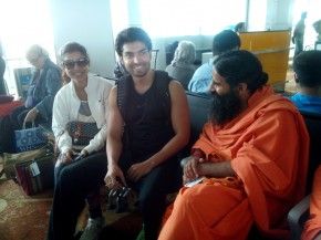 Gurmeet and Debina with Baba Ramdev