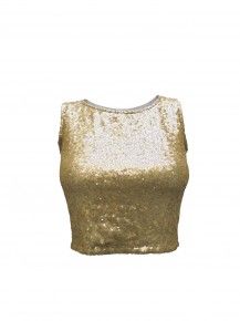 Sequin Drama Crop Top by FabAlley