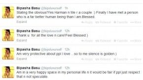 Bipasha's tweet