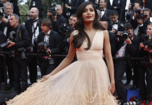 Frieda Pinto in nude gown