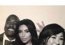 Kim Kardashian and Kanye West's wedding photo booth/ instagram