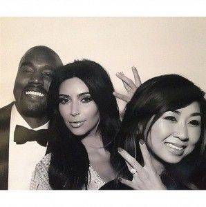 Kim Kardashian and Kanye West's wedding photo booth/ instagram