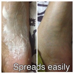 Himalaya Herbals Foot Care Cream spreads easily