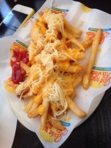 Cheesy fries at Johnny Rockets