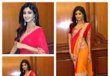 Shilpa Shetty in a saree from her new range