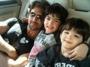 Hrithik Roshan with sons