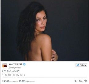 Kanye posted nude photos of Kim