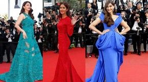 Aishwarya, Sonam, and Katrina on the Cannes red carpet