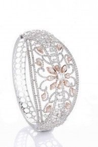 Entice diamond bracelet in white & rose gold