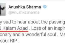 Anushka Sharma's tweet