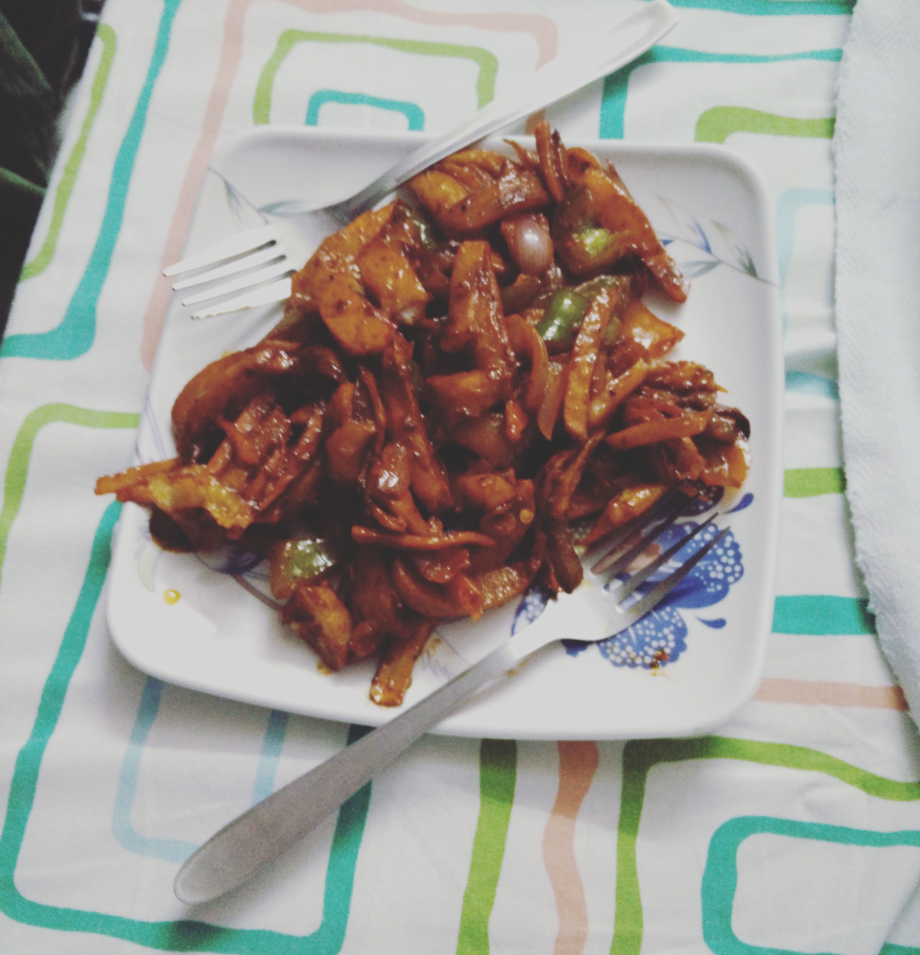 Honey chilli potato