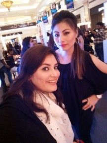 The awesome makeup artists at Colorbar at the DLF Promenade Timelessbeauty makeup festival 