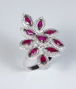 Ruby and diamond ring