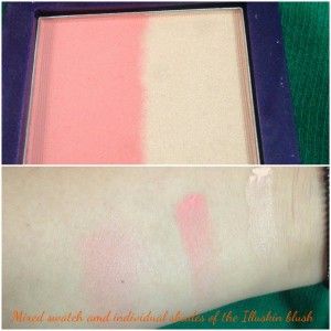 Oriflame The One Illuskin Blush Shimmer Rose swatches