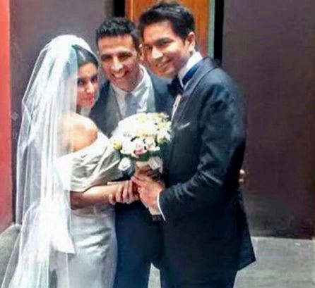 Asin and Rahul Sharma with Akshay Kumar