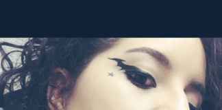 Bat-wing eyeliner