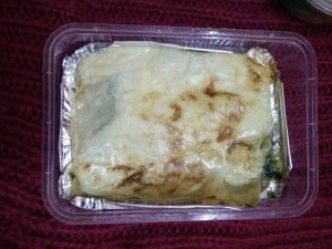 The creamy spinach and mushroom lasagna