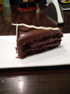 Chocolate cake at El Posto