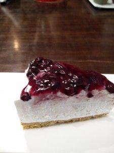 Blueberry cheesecake at El Posto