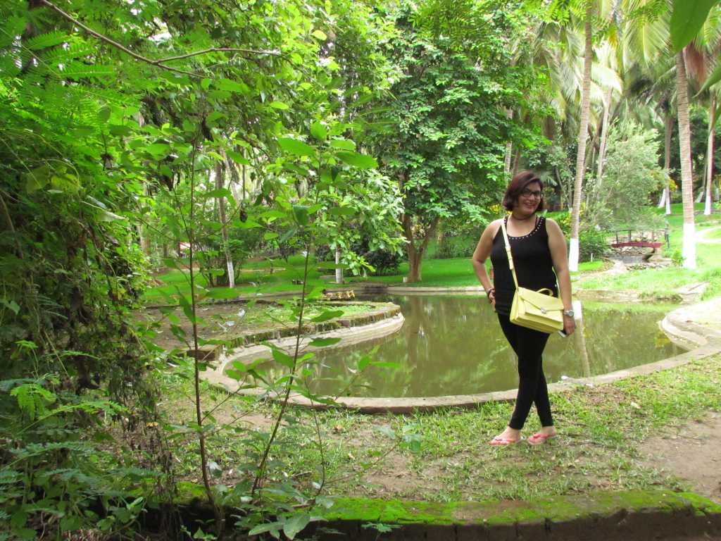 Posing near the pond