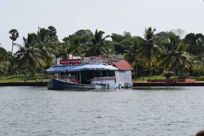 Floating restaurant near the resort 