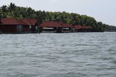 Floating rooms of the resort next to Estuary Island resort