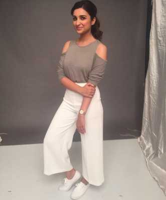 Parineeti dons a cold shoulder top