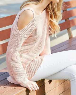 cold shoulder sweater