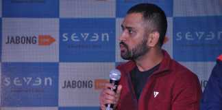 Dhoni at the launch