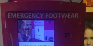 Emergency footwear machine