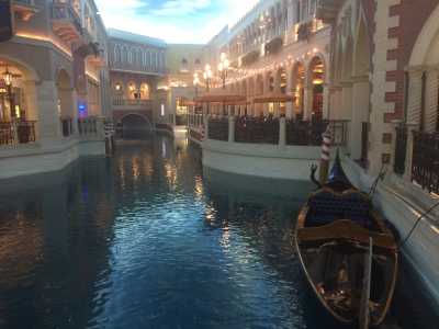 Gondola ride inside Venetian 