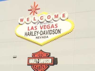 Outside the Harley Davidson showroom 