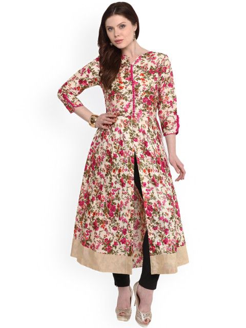 A floral print kurti