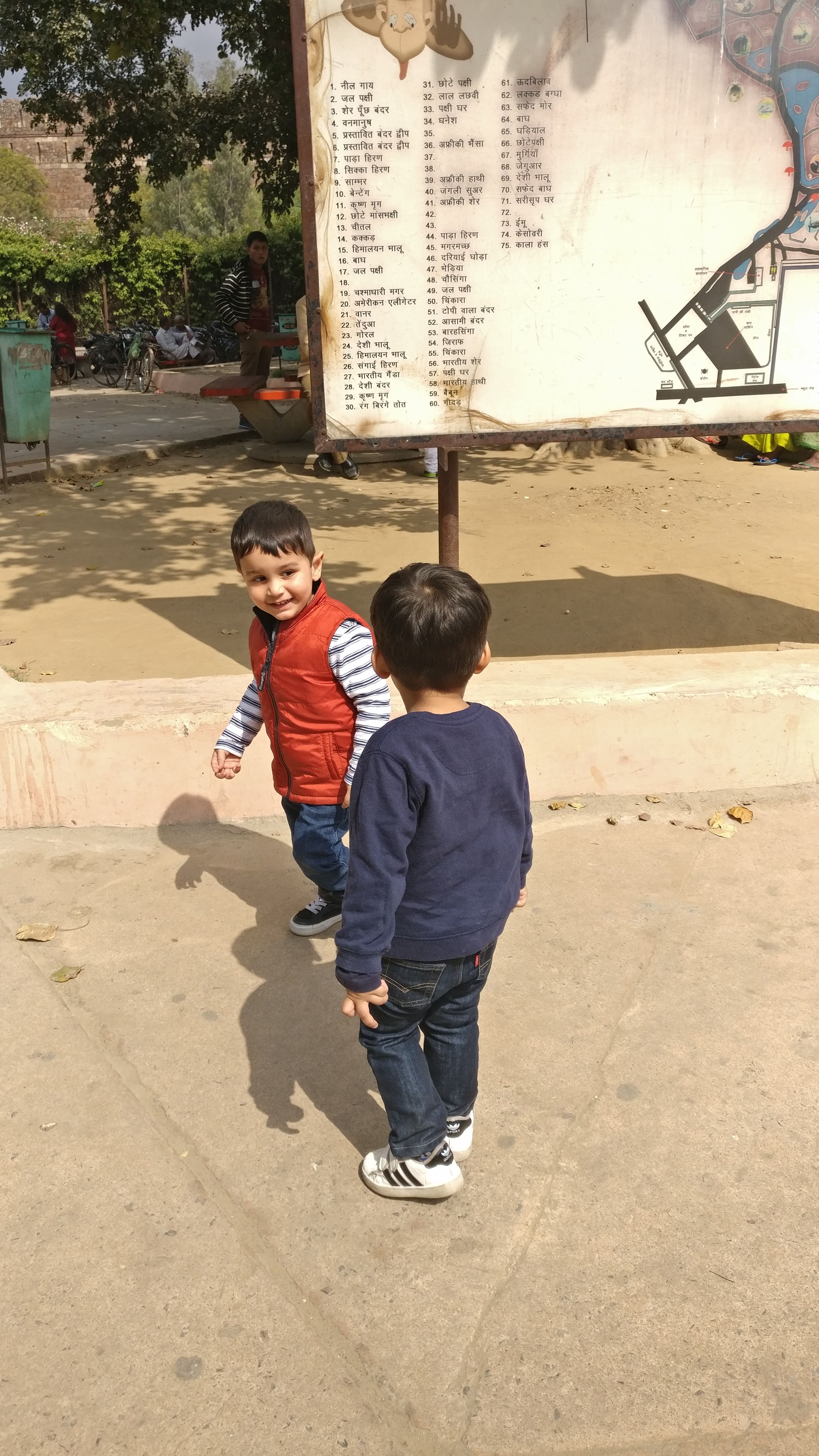Children enjoying the zoo