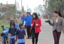 Ayu Tripathi in her cleanliness drive