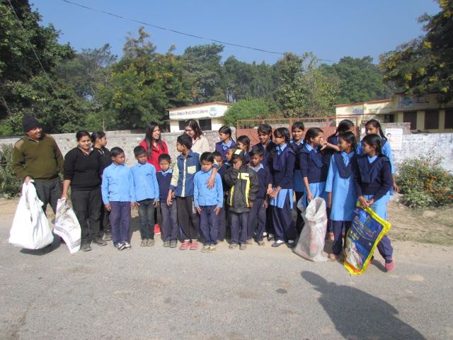 Ayu Tripathi in the cleanliness drive