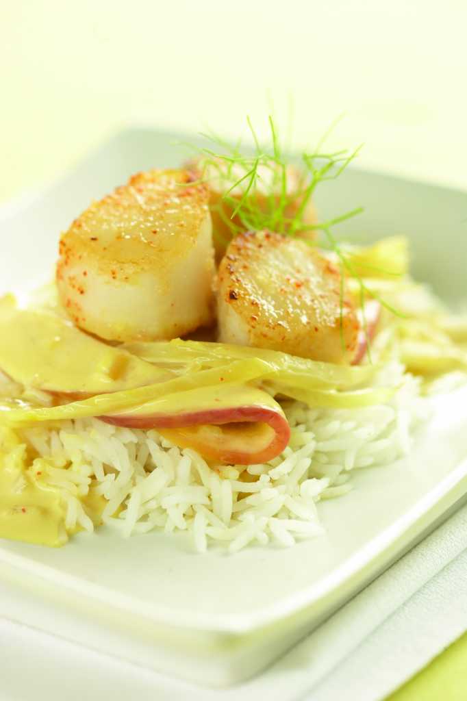 Scallops with Apple and Fennel