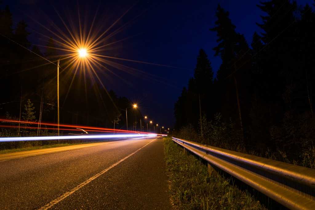 Highway at night