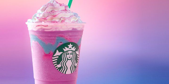 Unicorn coffee from Starbucks