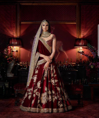 Velvet lehenga