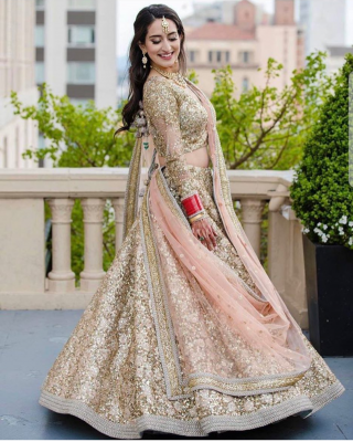 Gold color lehenga