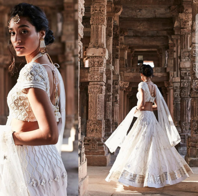 White lehenga